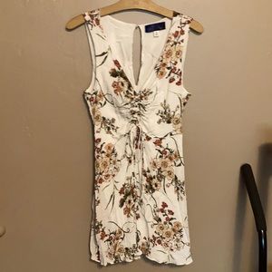 Flowy white boho dress